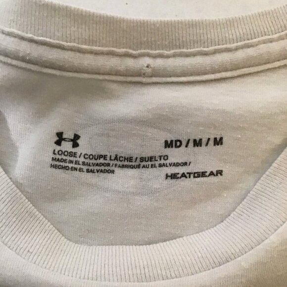 Under Armour Mens FTBL HeatGear T-Shirt Medium Loose Fit - Picture 4 of 7
